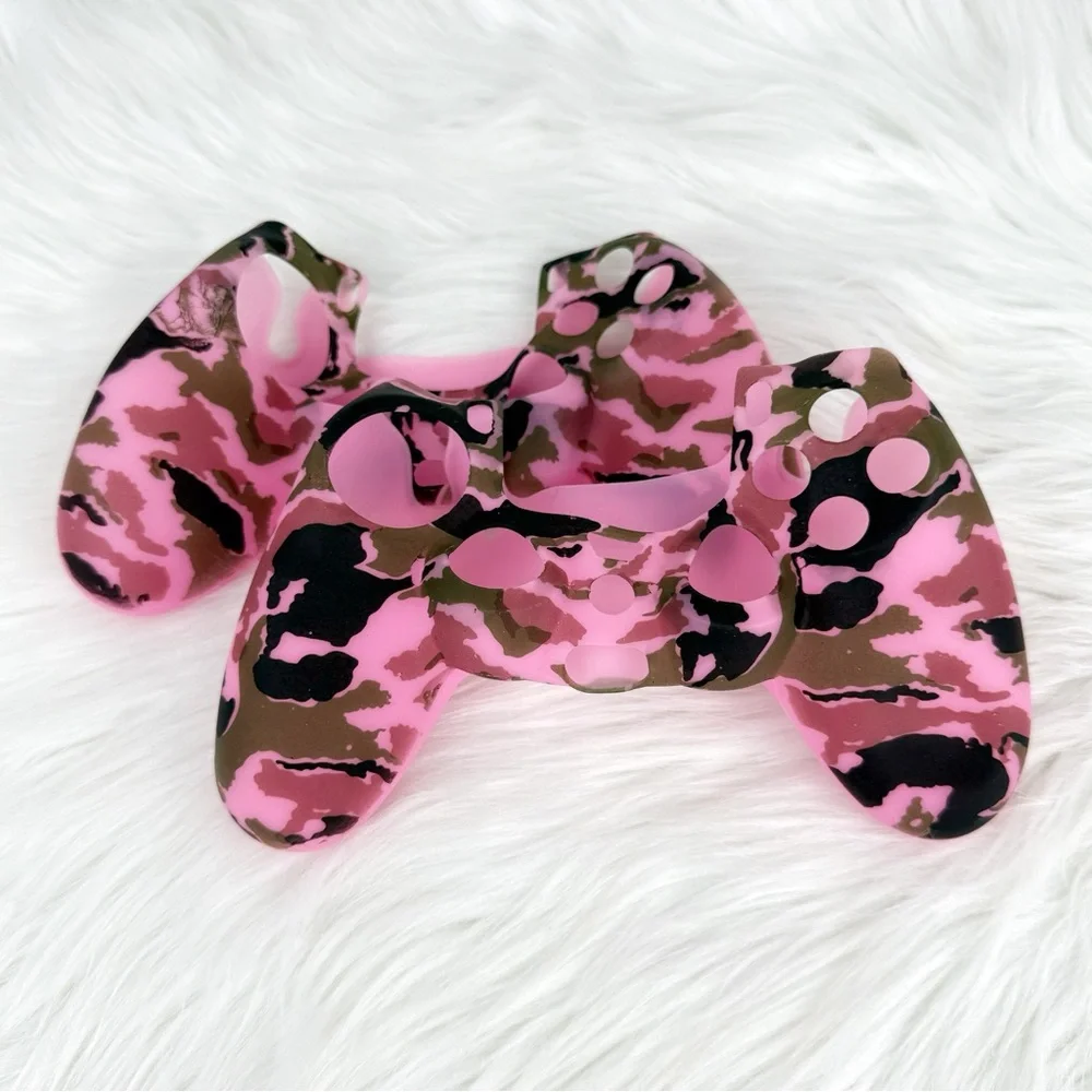 PS4 Controller Silicone Skins Bundle of 2 Pink Camo